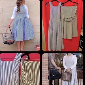 Lrg but fit small-med. Blue & Blk/white Comfortable MIDI dresses